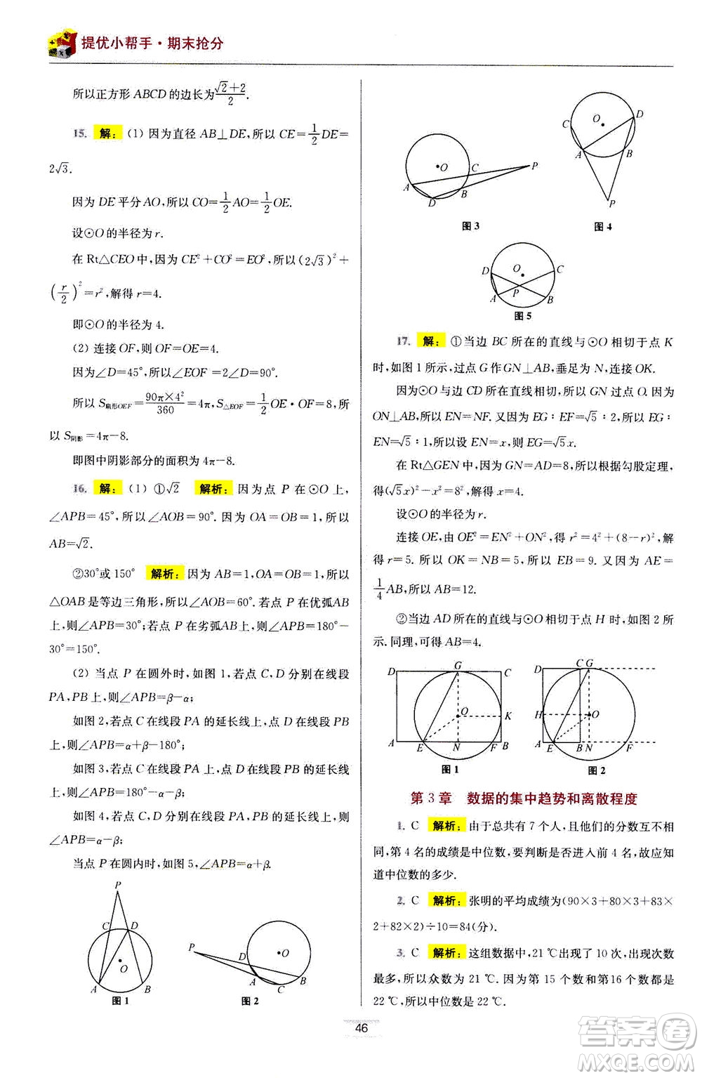 江蘇鳳凰科學(xué)技術(shù)出版社2020秋初中數(shù)學(xué)小題狂做提優(yōu)版九年級上蘇科版參考答案