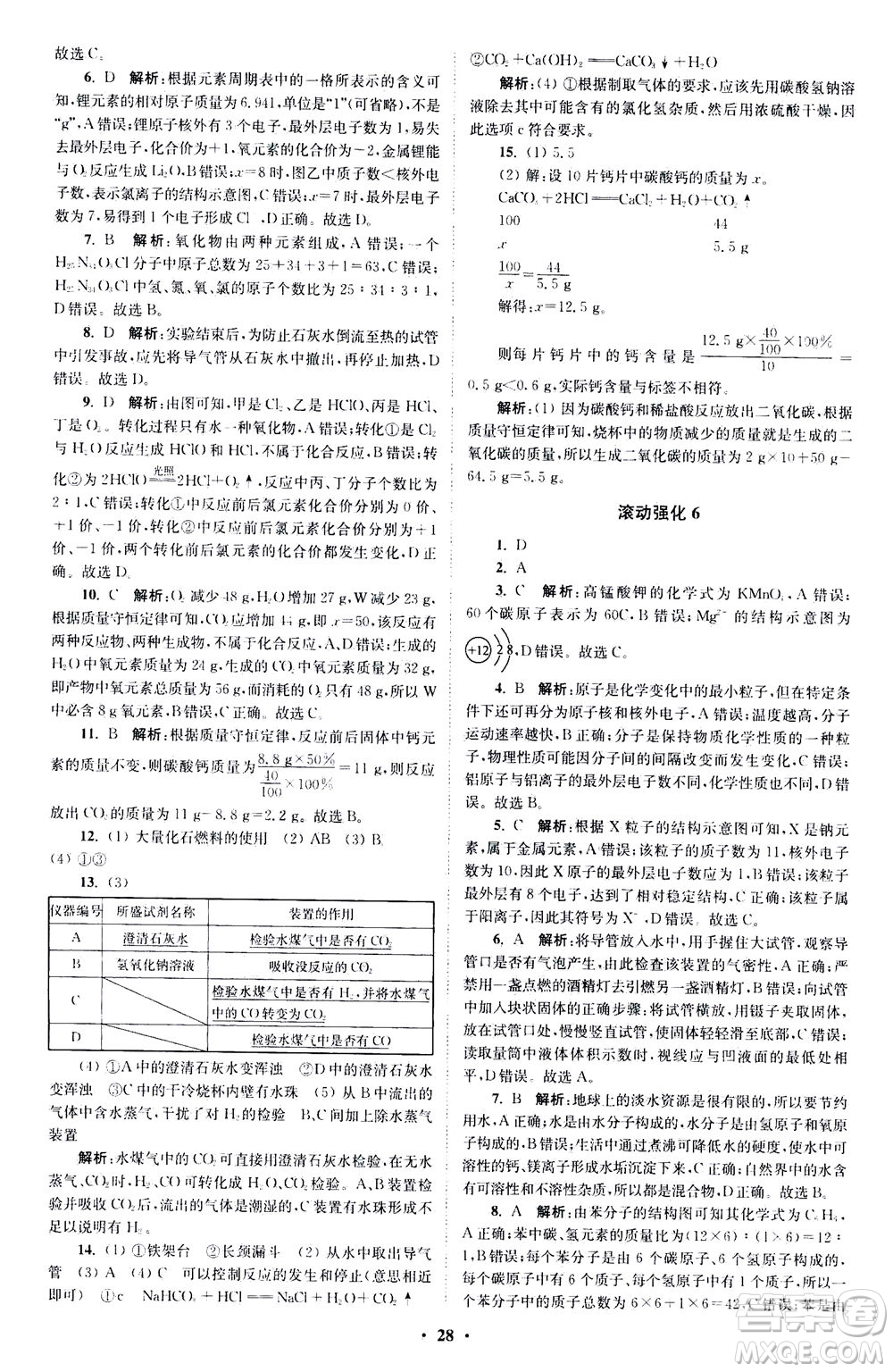 江蘇鳳凰科學(xué)技術(shù)出版社2020秋初中化學(xué)小題狂做提優(yōu)版九年級(jí)上RJ人教版參考答案