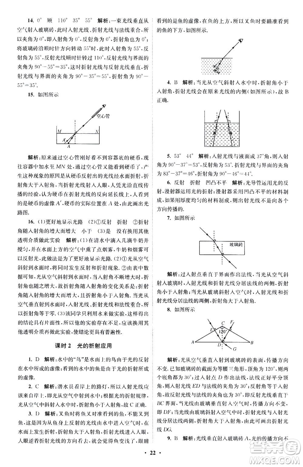 江蘇鳳凰科學(xué)技術(shù)出版社2020秋初中物理小題狂做巔峰版八年級(jí)上蘇科版參考答案