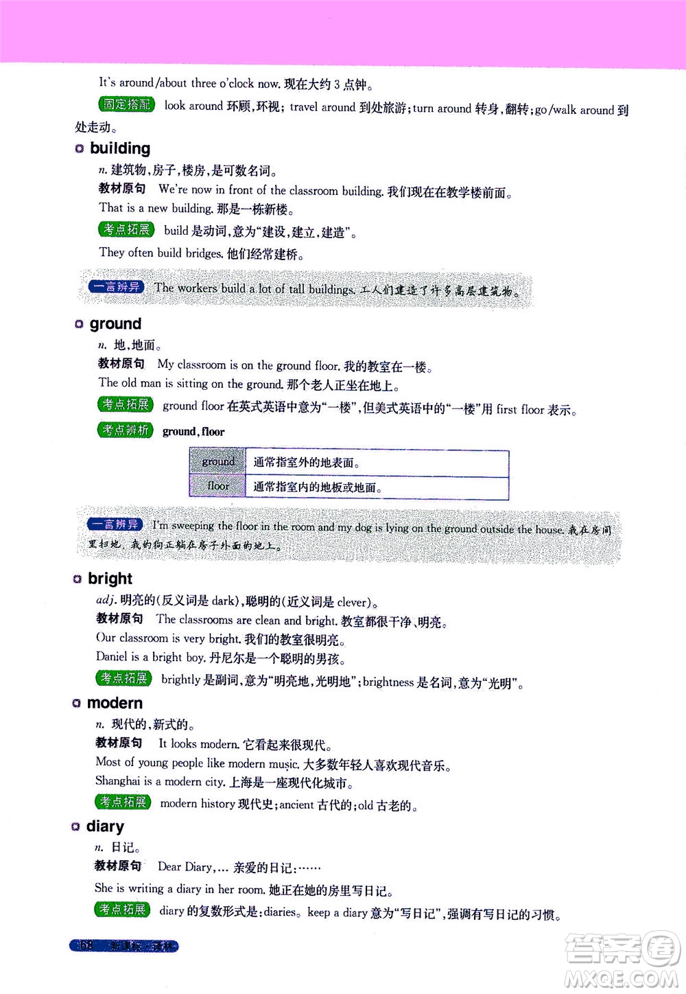 2020秋新教材完全解讀英語七年級上冊新課標譯林版參考答案