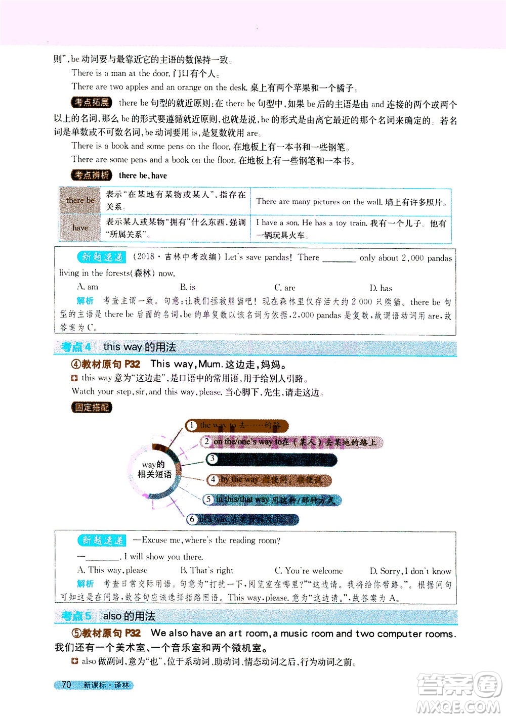 2020秋新教材完全解讀英語七年級上冊新課標譯林版參考答案