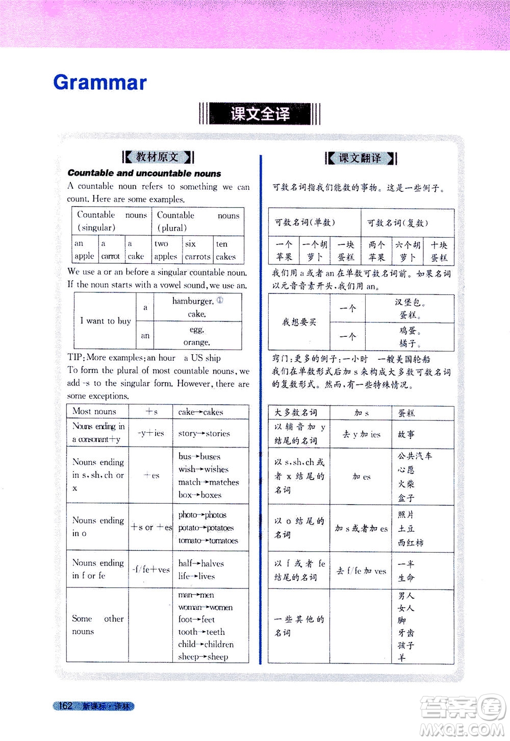 2020秋新教材完全解讀英語七年級上冊新課標譯林版參考答案