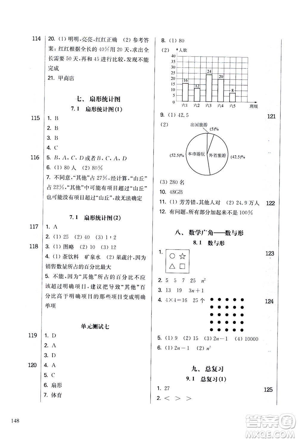 華東師范大學(xué)出版社2020秋一課一練六年級上冊數(shù)學(xué)RJ人教版參考答案