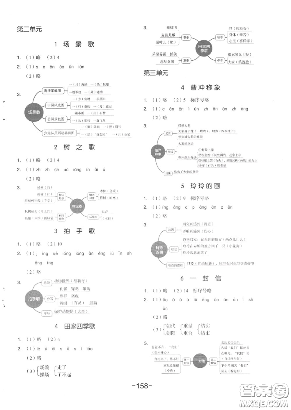 天津人民出版社2020秋全品作業(yè)本二年級(jí)語(yǔ)文上冊(cè)人教版答案