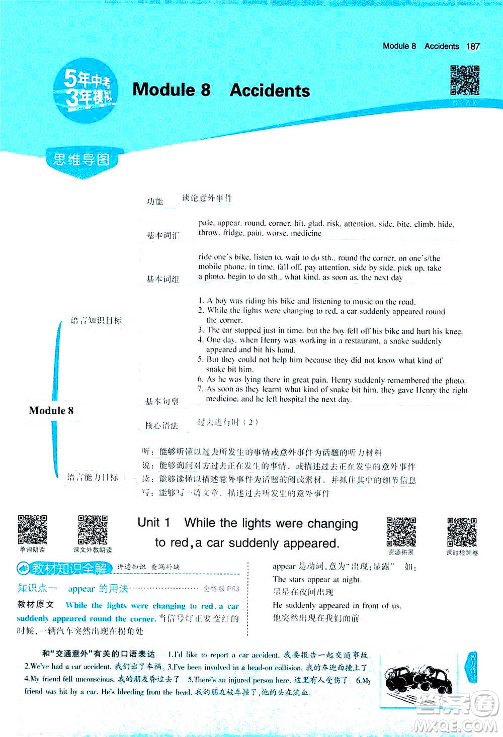 2020秋5年中考3年模擬全練版全解版初中英語(yǔ)八年級(jí)上冊(cè)外研版參考答案