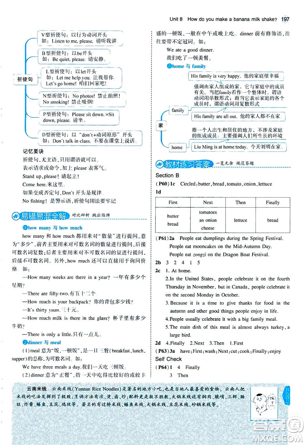 2020秋5年中考3年模擬全練版全解版初中英語(yǔ)八年級(jí)上冊(cè)人教版參考答案