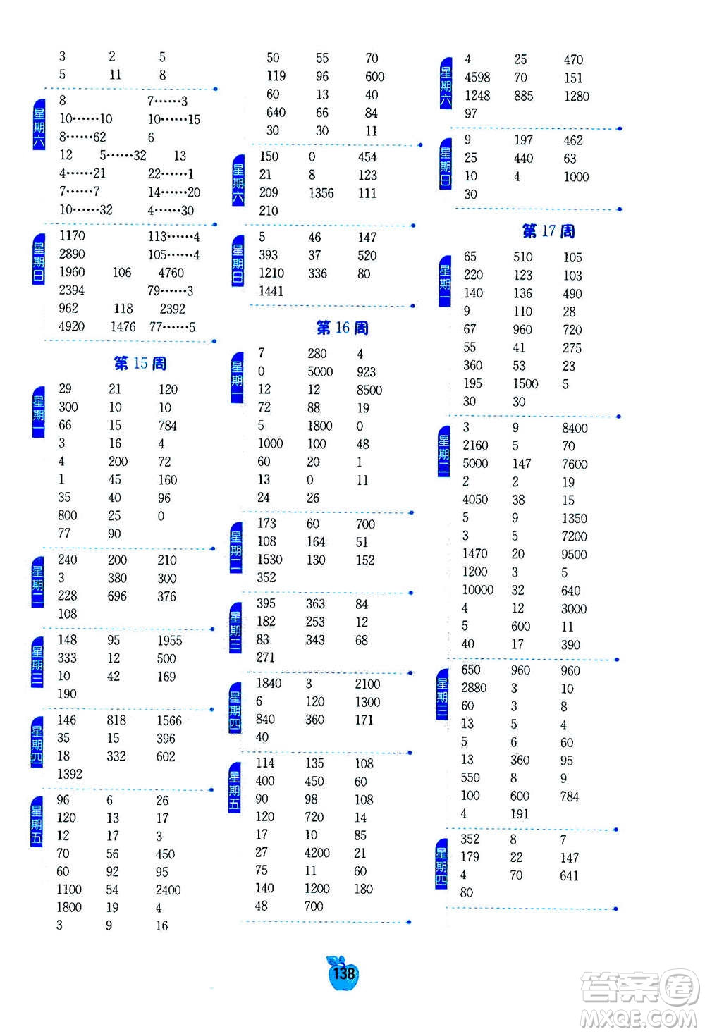 江蘇人民出版社2020年小學(xué)數(shù)學(xué)計(jì)算高手四年級(jí)上冊(cè)江蘇專用參考答案