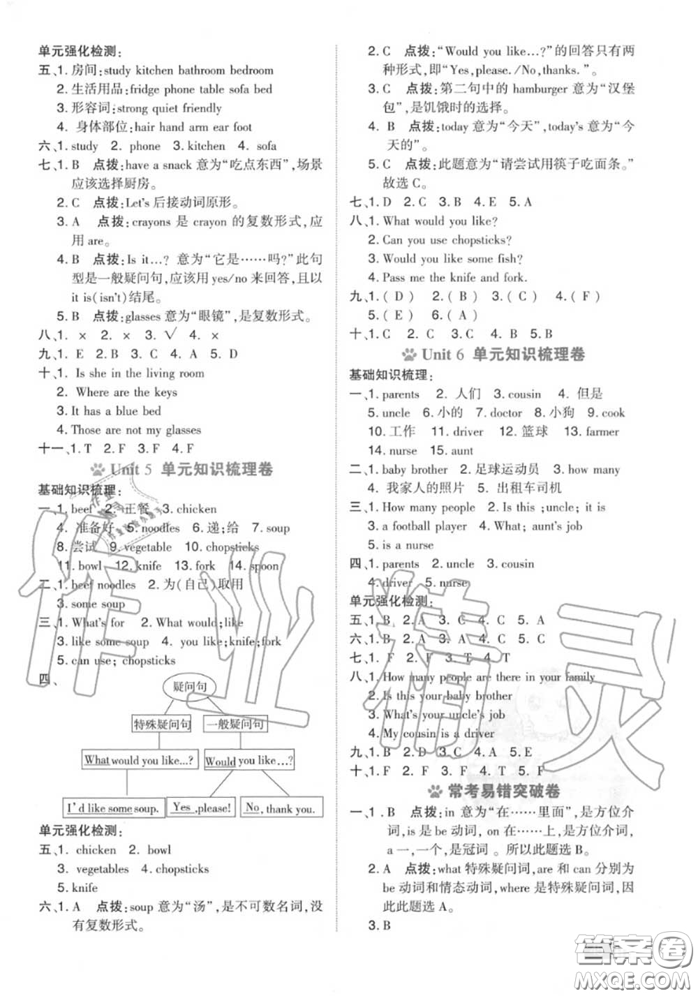 吉林教育出版社2020秋榮德基好卷四年級(jí)英語上冊(cè)人教版答案