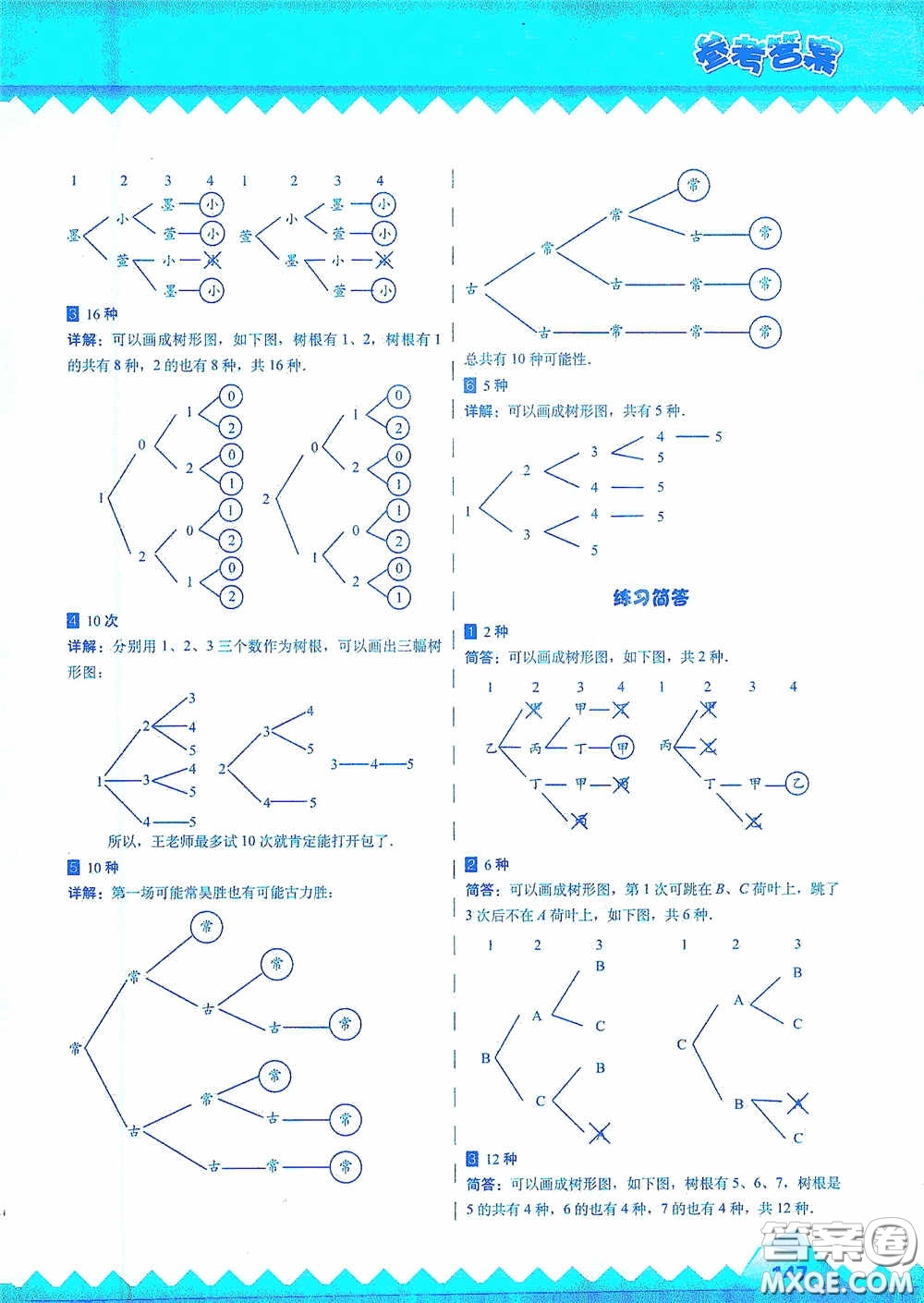 華東師范大學(xué)出版社2020高思教育高思學(xué)校競賽數(shù)學(xué)課本三年級上冊答案