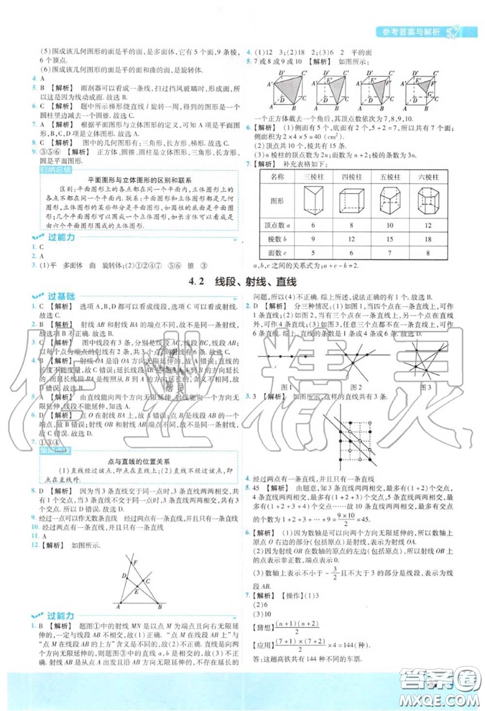 天星教育2020年秋一遍過初中數(shù)學(xué)七年級上冊滬科版答案