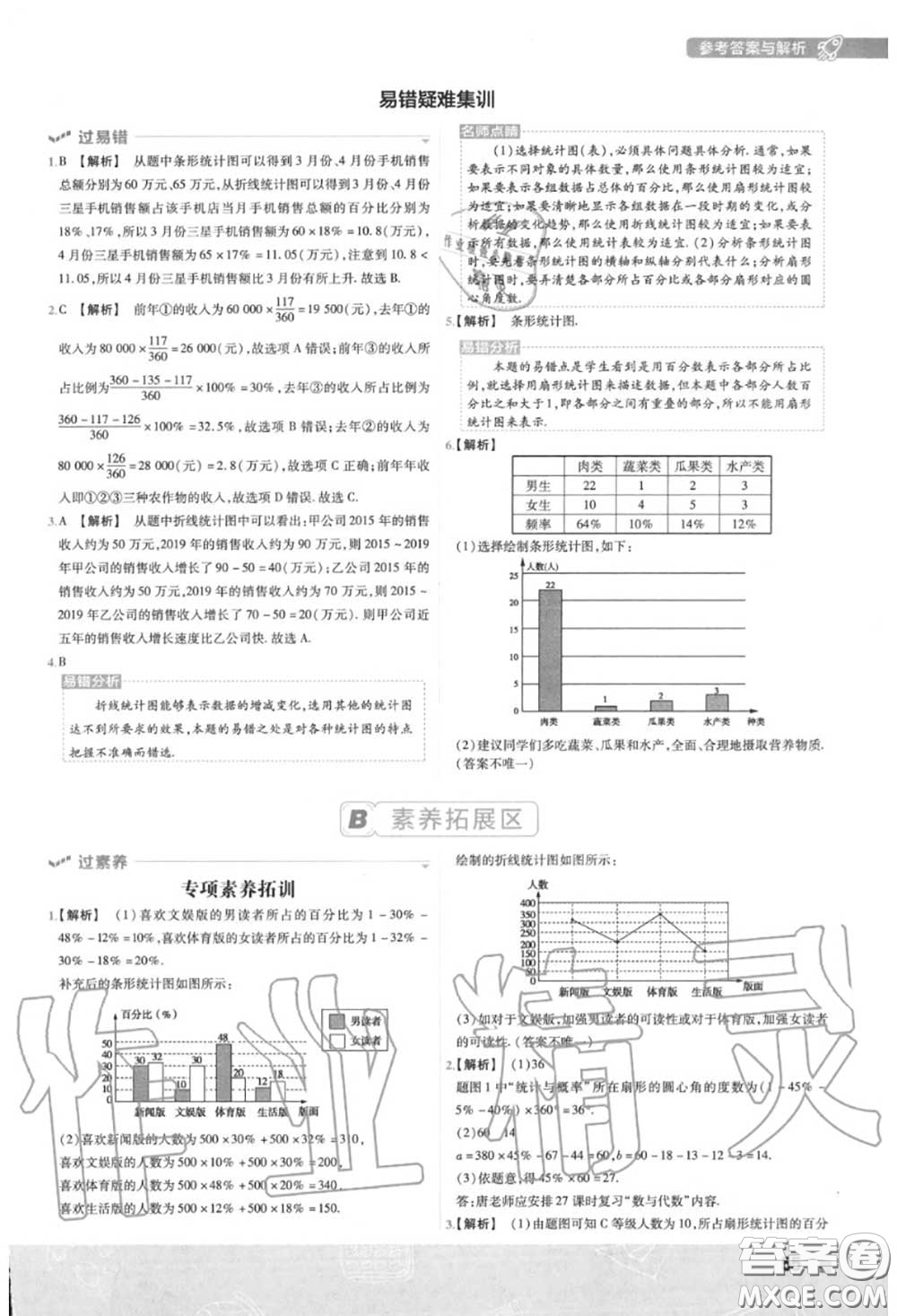 天星教育2020年秋一遍過初中數(shù)學(xué)八年級上冊華師版答案