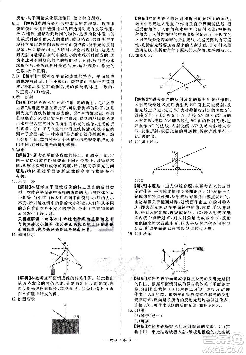 2021中考復(fù)習(xí)使用天利38套全國(guó)各省市中考真題?？蓟A(chǔ)題物理參考答案