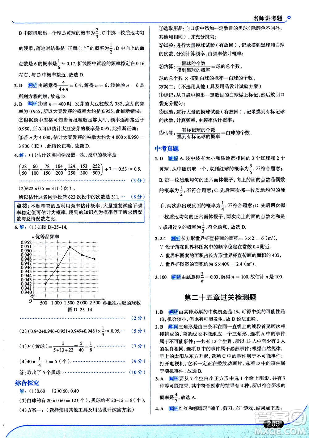 現(xiàn)代教育出版社2020年走進中考考場九年級上冊數(shù)學RJ人教版答案