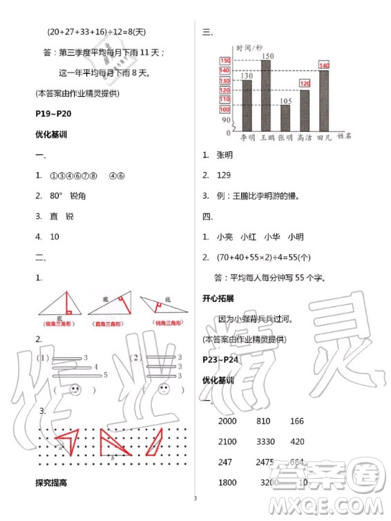 廣東科技出版社2020年暑假學習樂園四年級語數(shù)外合訂本答案