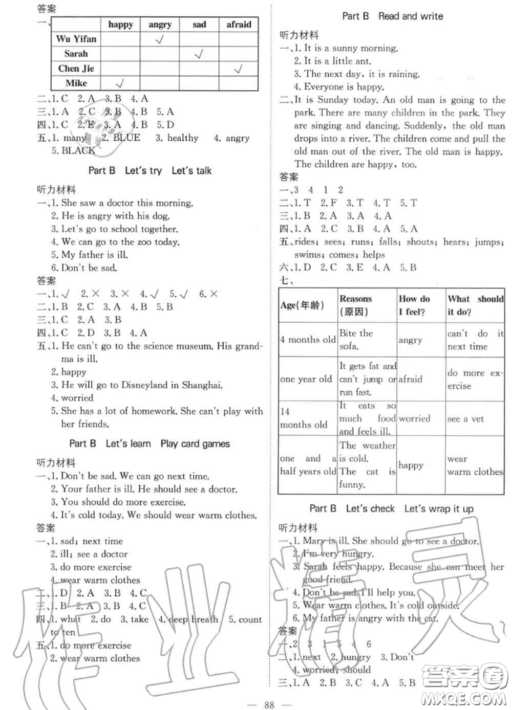 2020年秋1加1輕巧奪冠優(yōu)化訓(xùn)練六年級英語上冊人教版參考答案