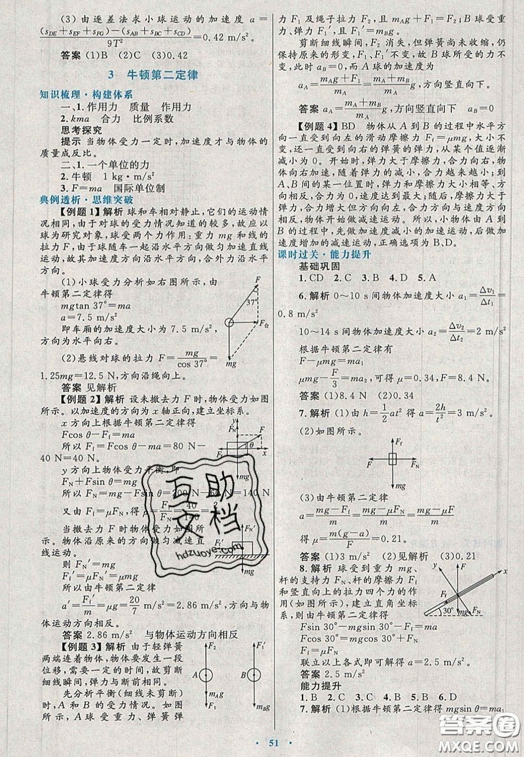 2020高中同步測(cè)控優(yōu)化設(shè)計(jì)物理必修1人教版陜西專版答案