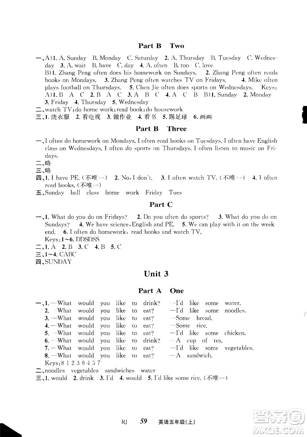 ?云南科技出版社2020年創(chuàng)新成功學(xué)習(xí)同步導(dǎo)學(xué)英語(yǔ)五年級(jí)上RJ人教版答案