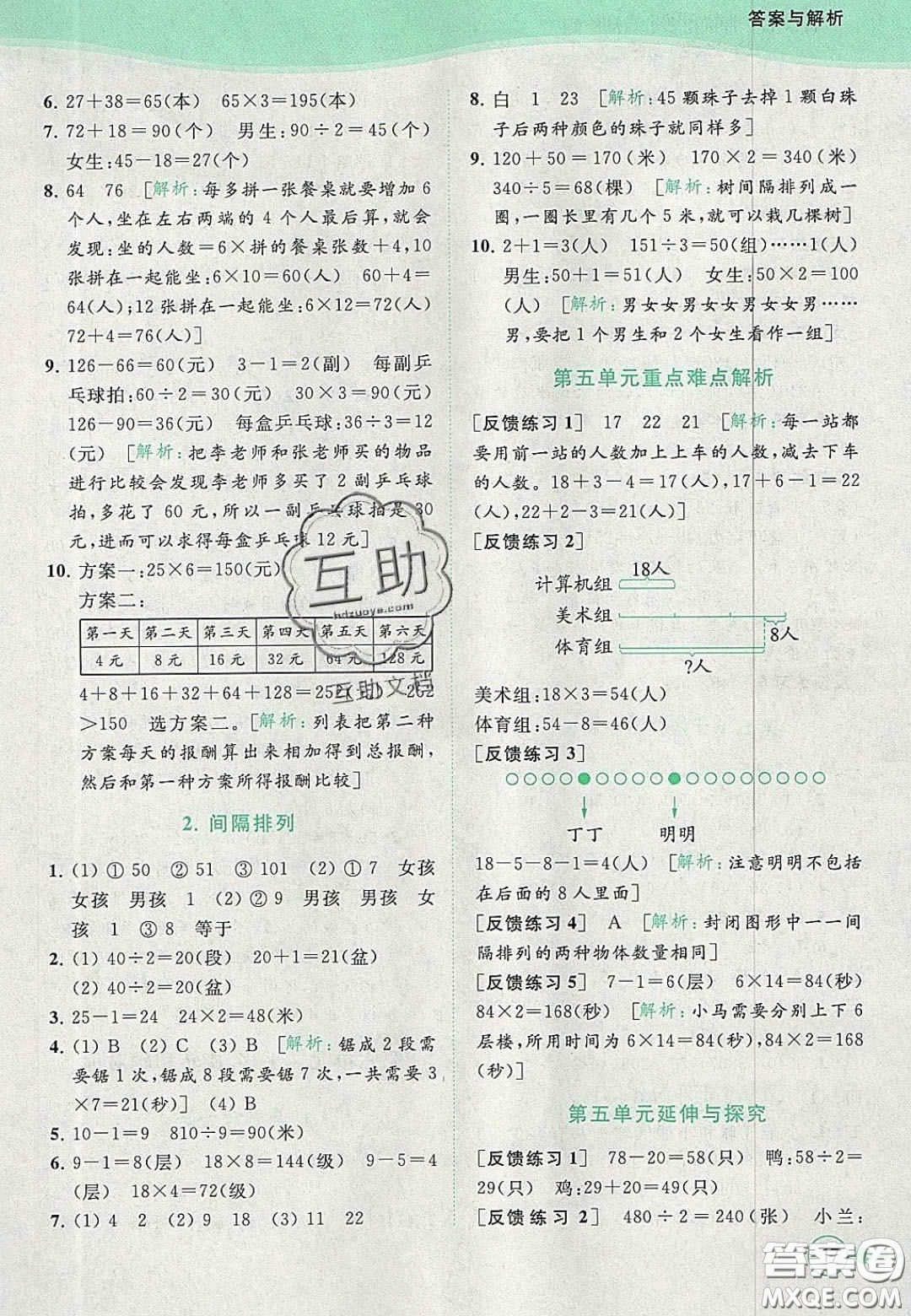 北京教育出版社2020年亮點(diǎn)給力提優(yōu)班多維互動空間三年級數(shù)學(xué)上冊人教版答案