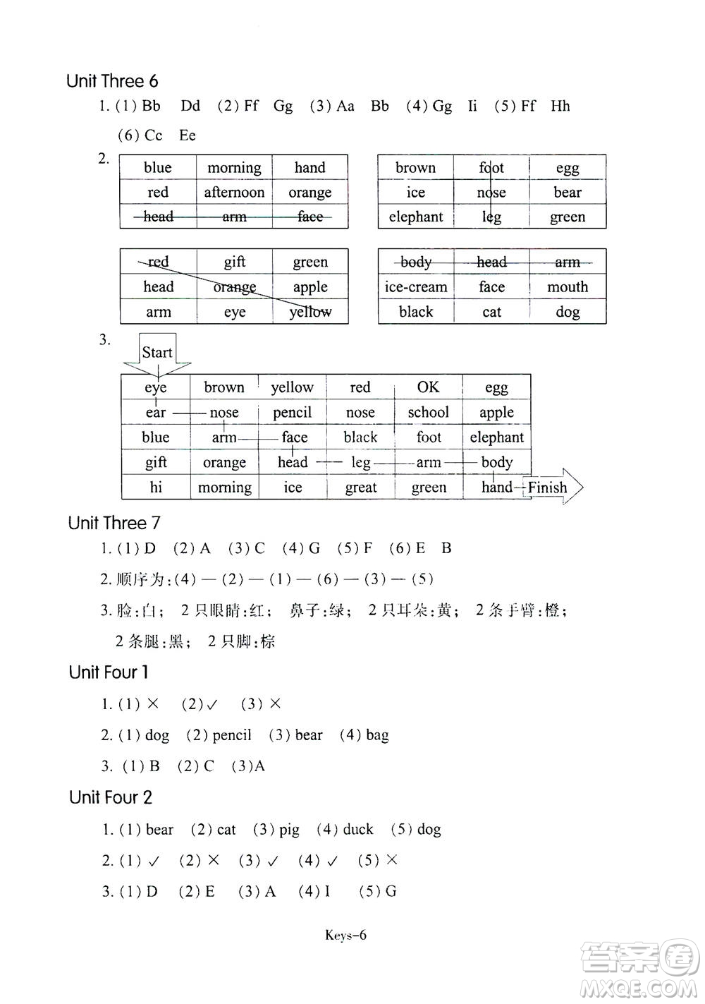 浙江少年兒童出版社2020年每課一練小學英語三年級上冊R人教版答案