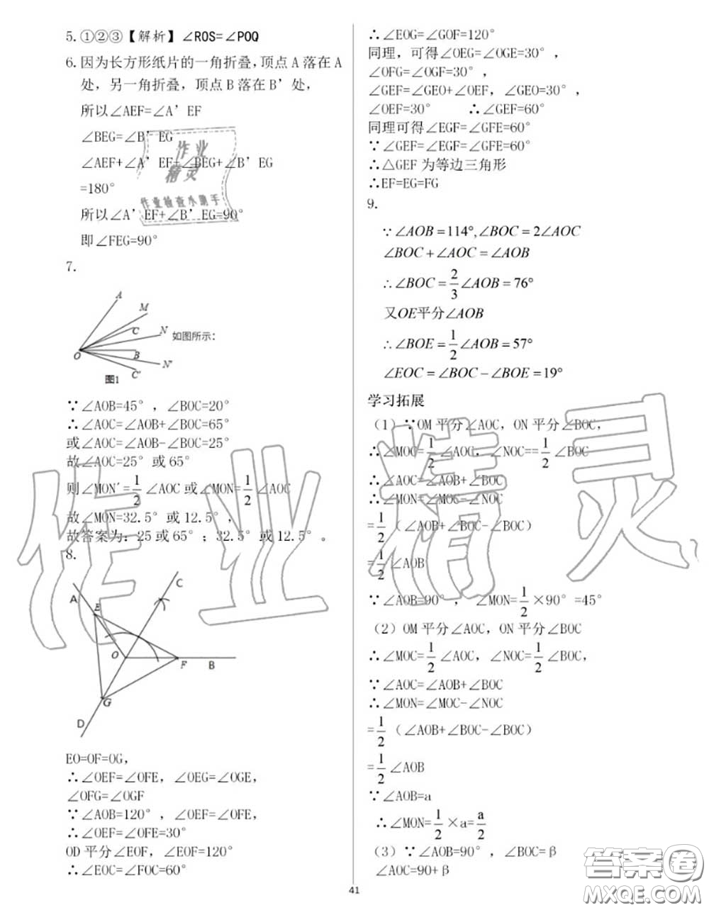 大象出版社2020年基礎(chǔ)訓(xùn)練七年級(jí)數(shù)學(xué)上冊(cè)人教版參考答案