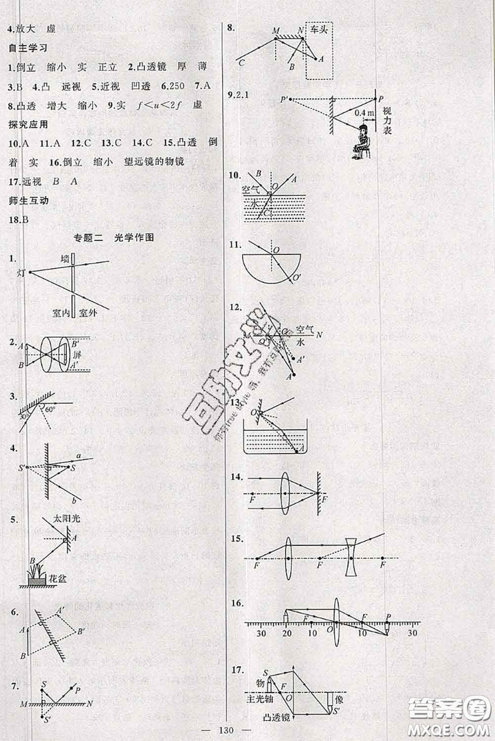 新疆青少年出版社2020秋原創(chuàng)新課堂八年級物理上冊滬粵版答案