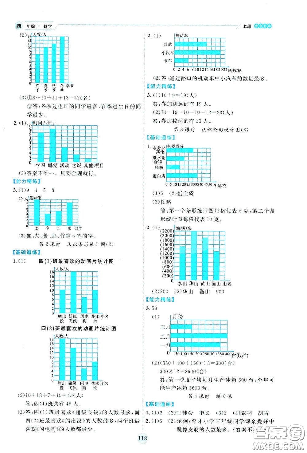 延邊人民出版社2020優(yōu)秀生百分學生作業(yè)本題練王情景式閱讀型練習冊四年級數(shù)學上冊人教版答案