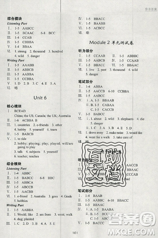 2020秋深圳市小學英語課堂跟蹤六年級上冊滬教牛津版答案