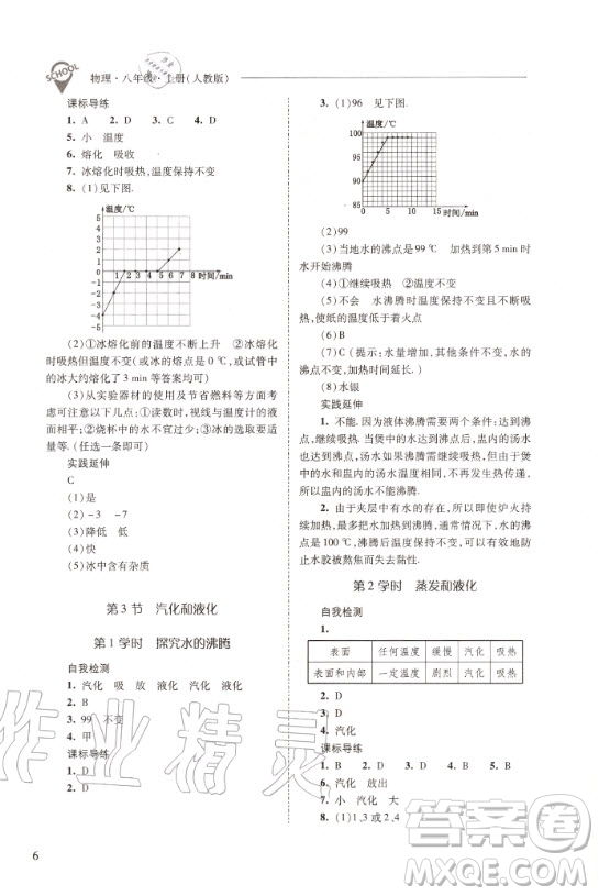 2020年新課程問題解決導(dǎo)學(xué)方案物理八年級上冊人教版答案