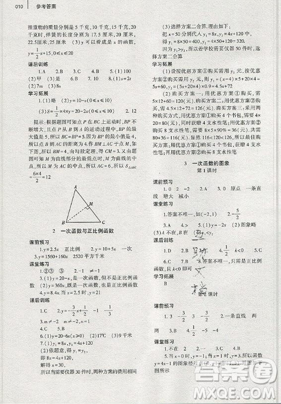 大象出版社2019年基礎(chǔ)訓(xùn)練八年級(jí)上冊(cè)數(shù)學(xué)北師大版答案