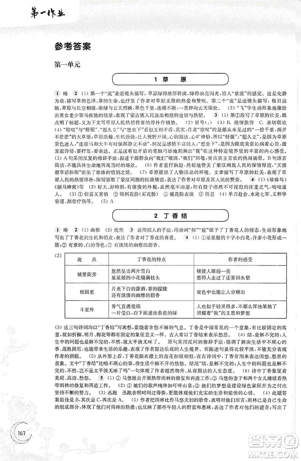 華東師范大學(xué)出版社2020第一作業(yè)六年級(jí)語文第一學(xué)期答案