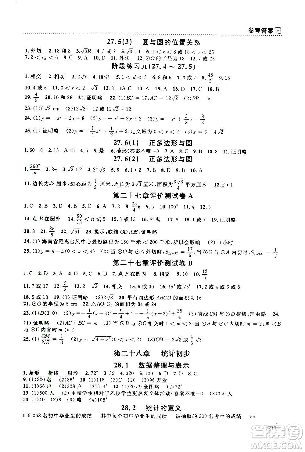 上海大學(xué)出版社2020年鐘書金牌上海作業(yè)數(shù)學(xué)九年級上冊答案