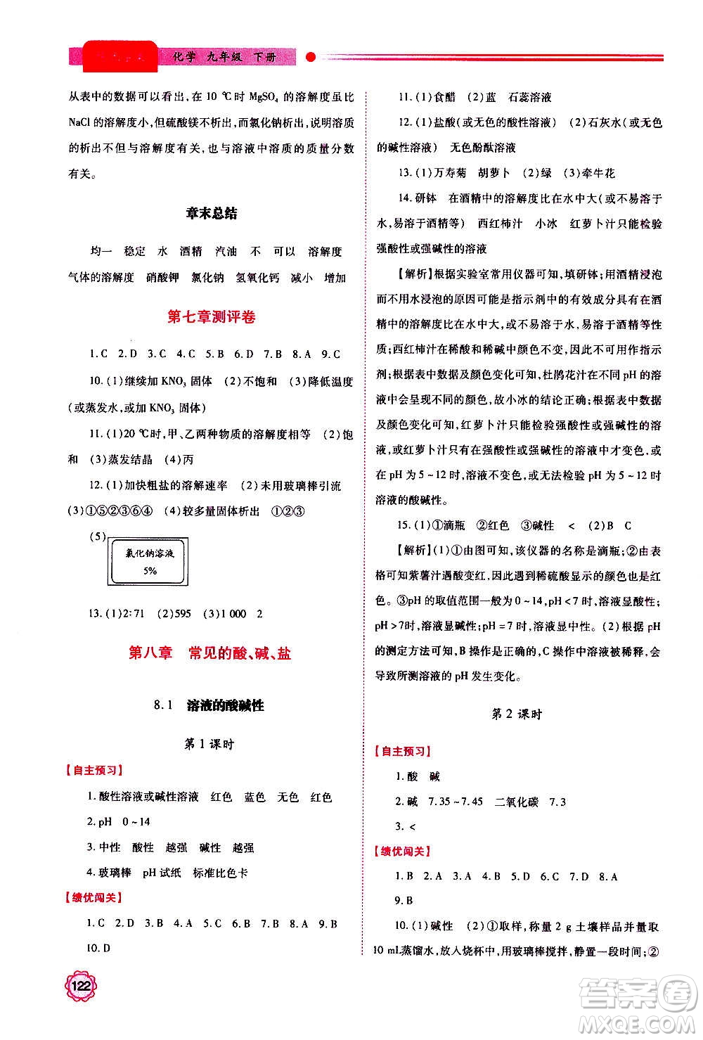 陜西師范大學(xué)出版總社2020年績(jī)優(yōu)學(xué)案化學(xué)九年級(jí)上下冊(cè)合訂本粵教版答案