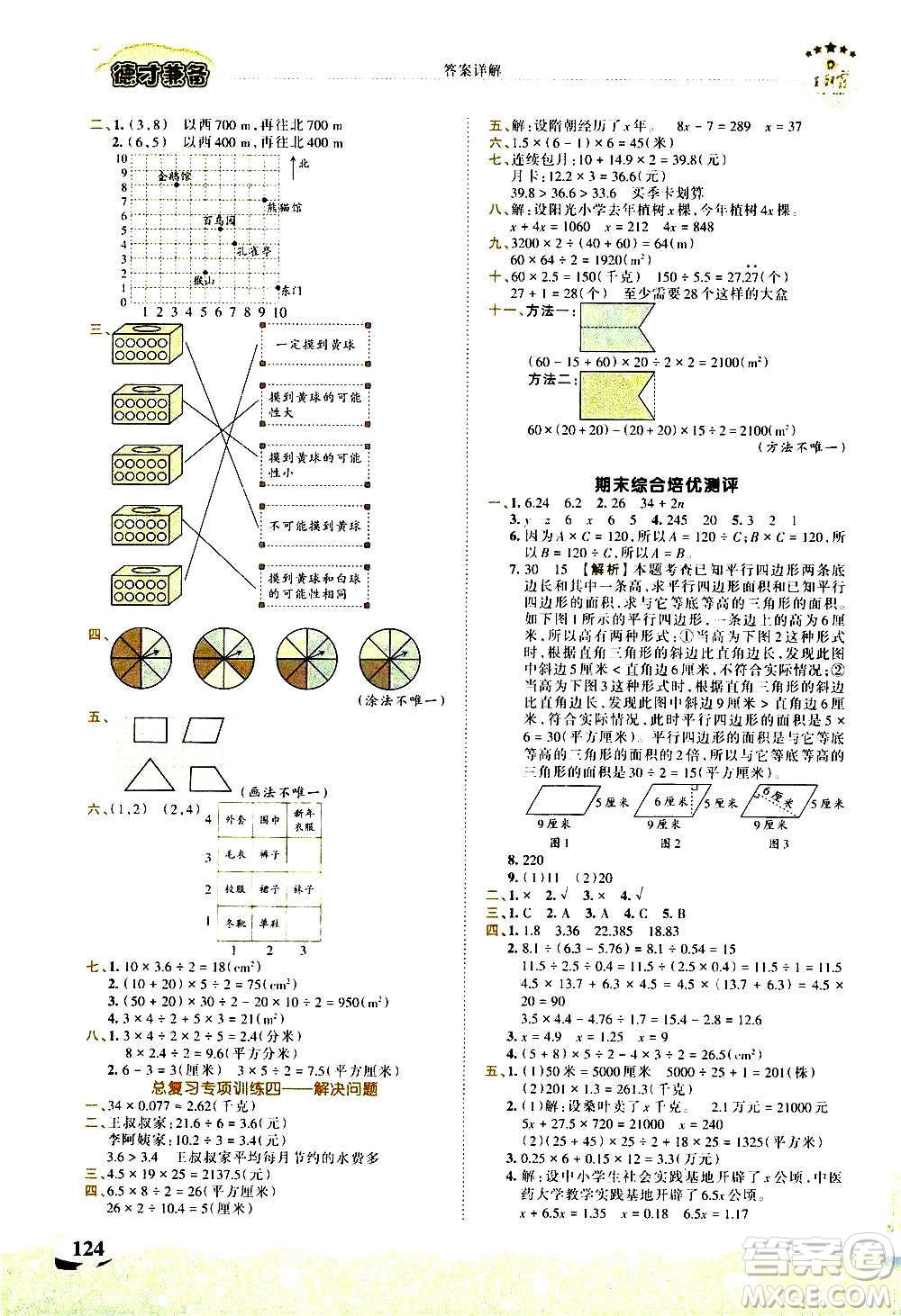 2020秋王朝霞德才兼?zhèn)渥鳂I(yè)創(chuàng)新設(shè)計(jì)數(shù)學(xué)五年級(jí)上冊(cè)RJ人教版答案