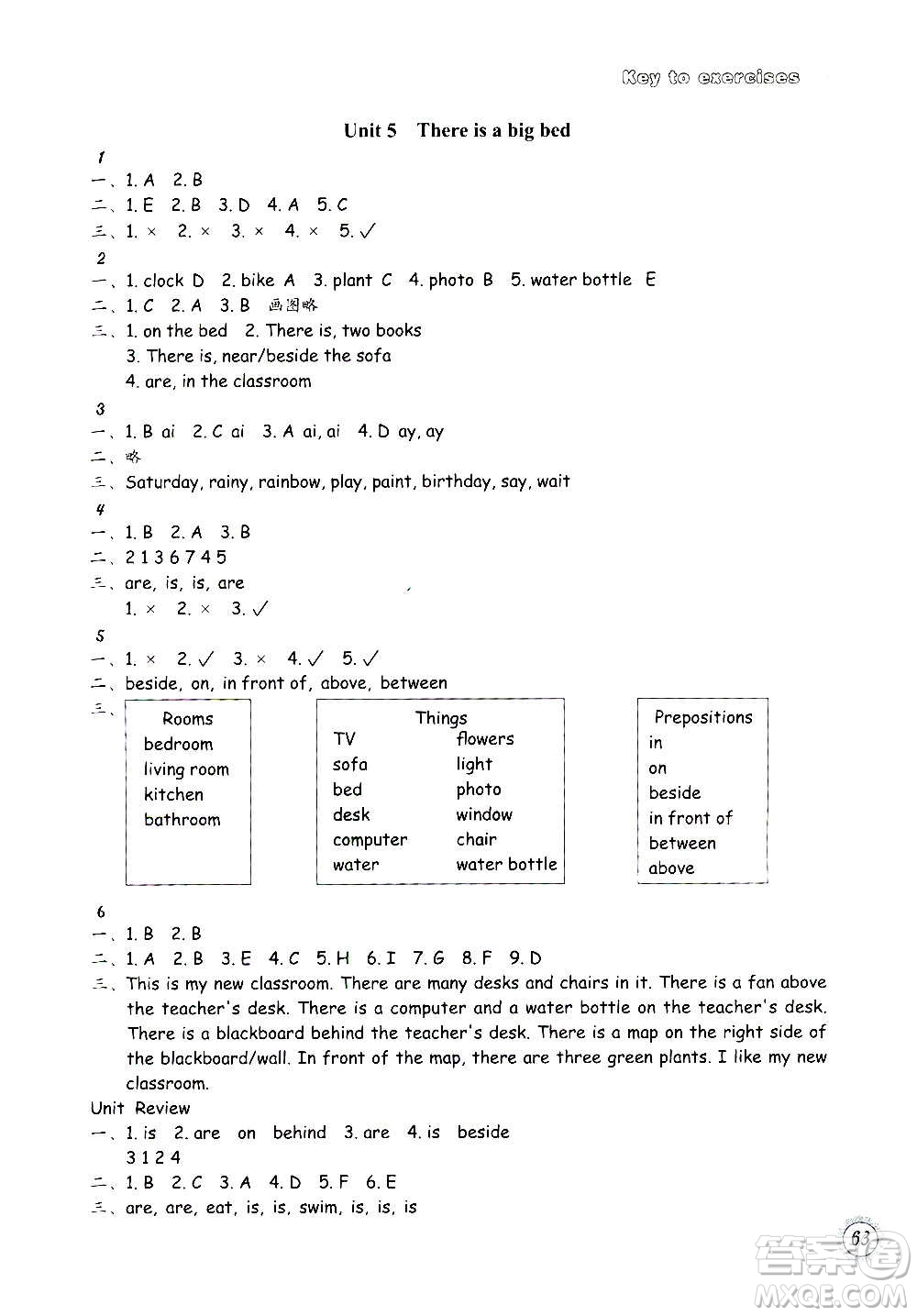 浙江教育出版社2020年小學(xué)英語課時特訓(xùn)五年級上冊答案