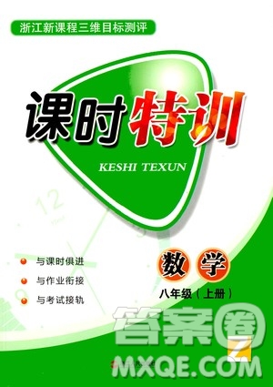 浙江人民出版社2020年課時特訓數(shù)學八年級上冊Z浙教版答案