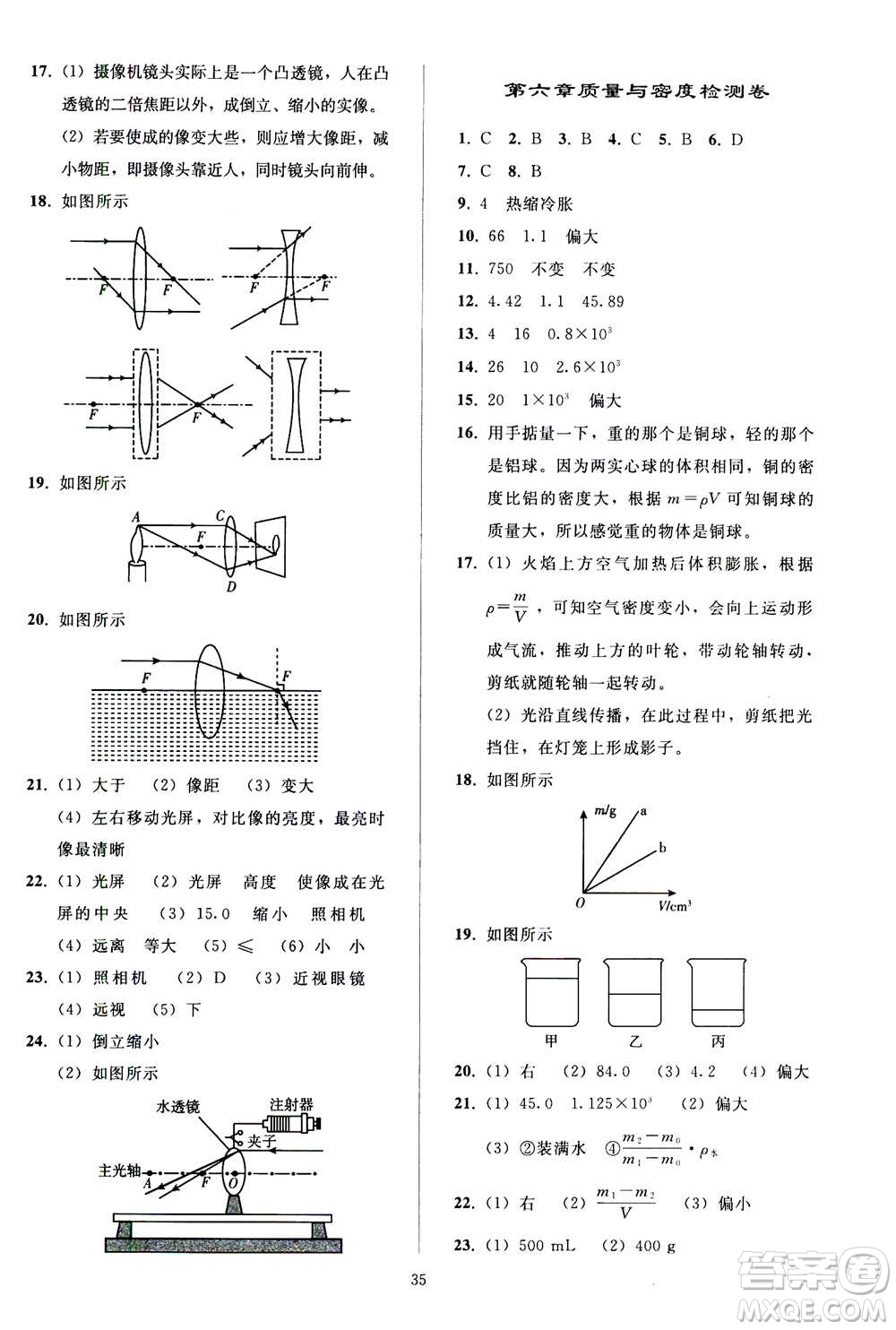 人民教育出版社2020秋同步輕松練習(xí)物理八年級(jí)上冊(cè)人教版答案