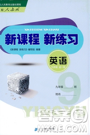 二十一世紀(jì)出版社2020年新課程新練習(xí)英語九年級(jí)全一冊(cè)人教版答案