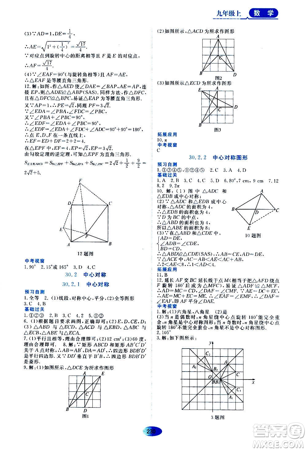 2020年五四學制資源與評價數(shù)學九年級上冊人教版參考答案