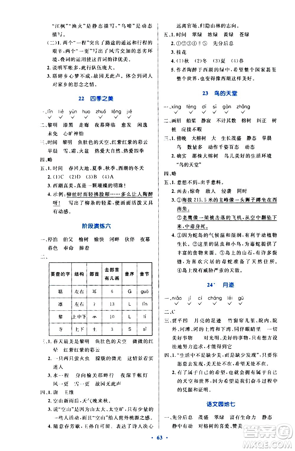 人民教育出版社2020小學同步測控優(yōu)化設(shè)計語文五年級上冊增強版答案