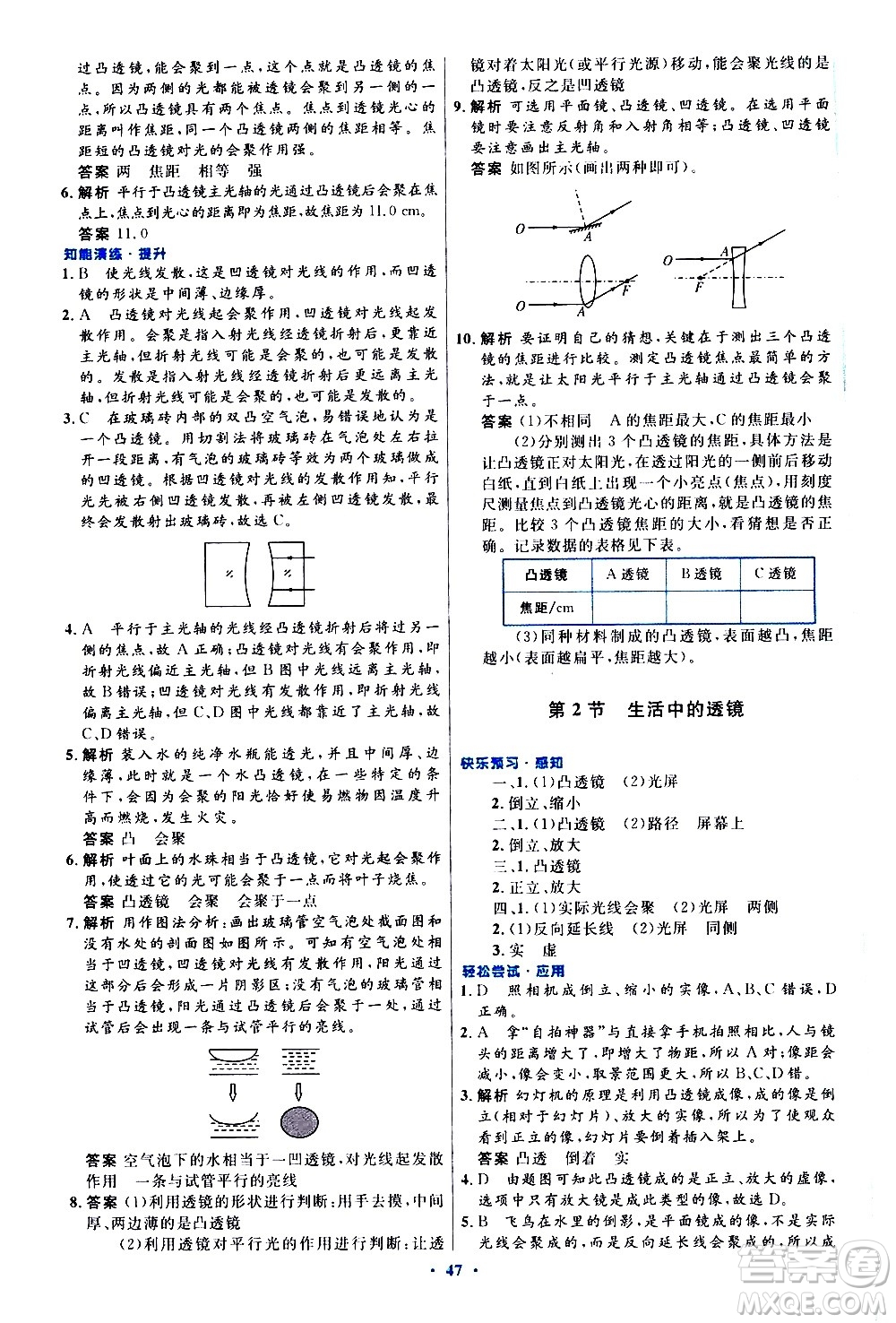 人民教育出版社2020初中同步測控優(yōu)化設(shè)計(jì)物理八年級(jí)上冊(cè)人教版答案