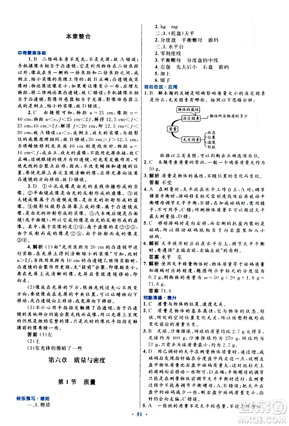 人民教育出版社2020初中同步測控優(yōu)化設(shè)計(jì)物理八年級(jí)上冊(cè)人教版答案