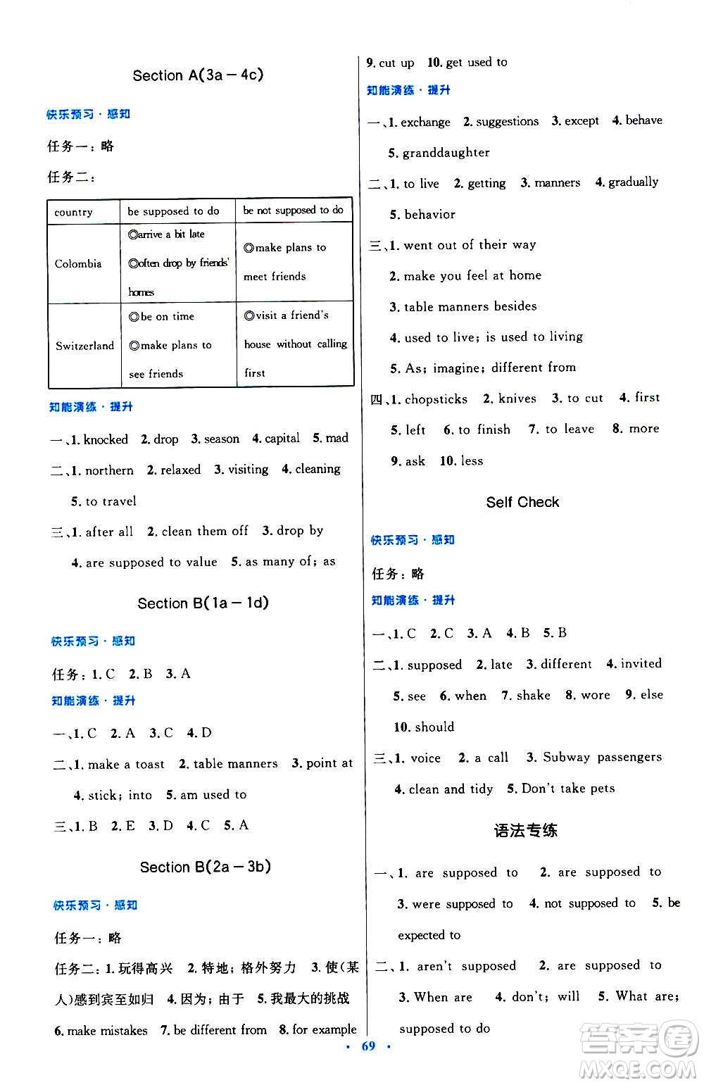 人民教育出版社2020初中同步測控優(yōu)化設(shè)計英語九年級全一冊人教版答案