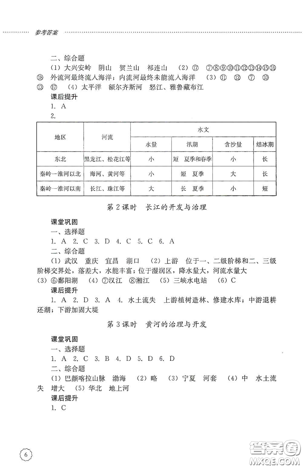 山東文藝出版社2020初中課堂同步訓(xùn)練七年級地理上冊答案