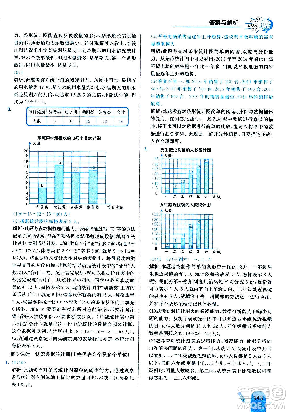 河北教育出版社2020全新版七彩練霸數(shù)學四年級上冊人教版答案