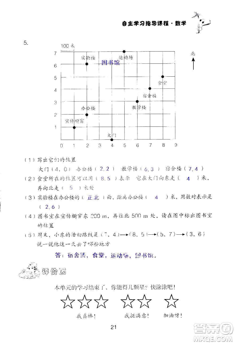 山東教育出版社2020年自主學(xué)習(xí)指導(dǎo)課程數(shù)學(xué)五年級(jí)上冊(cè)人教版答案