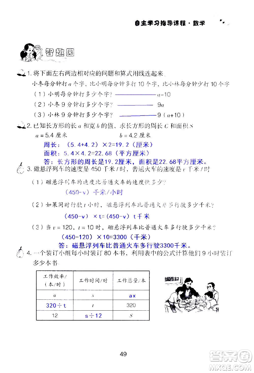 山東教育出版社2020年自主學(xué)習(xí)指導(dǎo)課程數(shù)學(xué)五年級(jí)上冊(cè)人教版答案