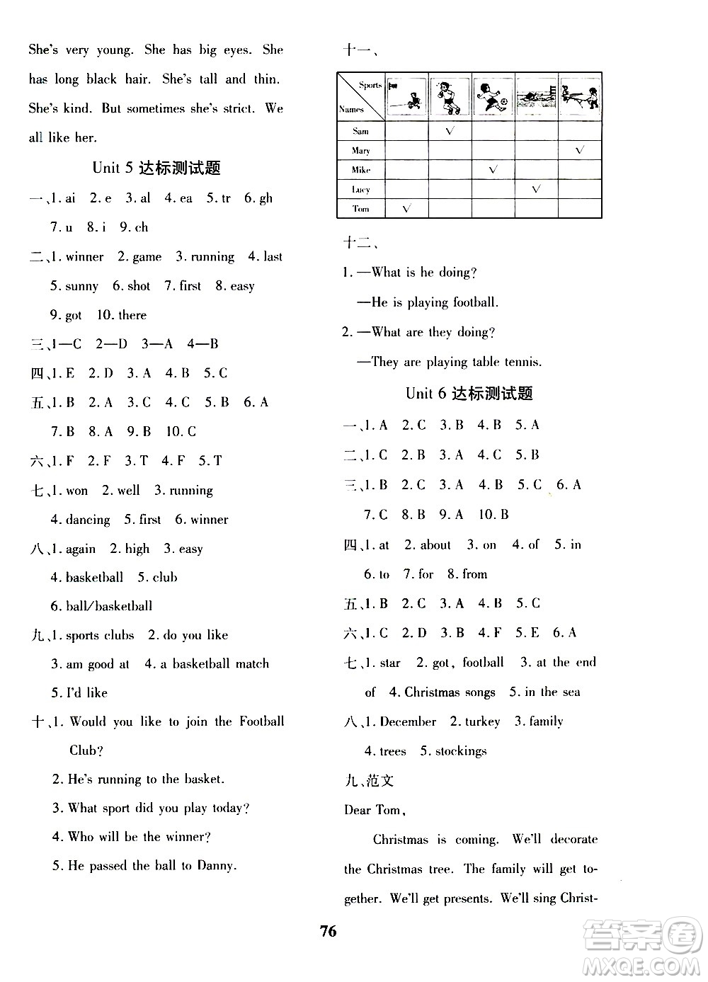 濟(jì)南出版社2020年黃岡360度定制密卷五年級(jí)英語(yǔ)上冊(cè)五四制答案