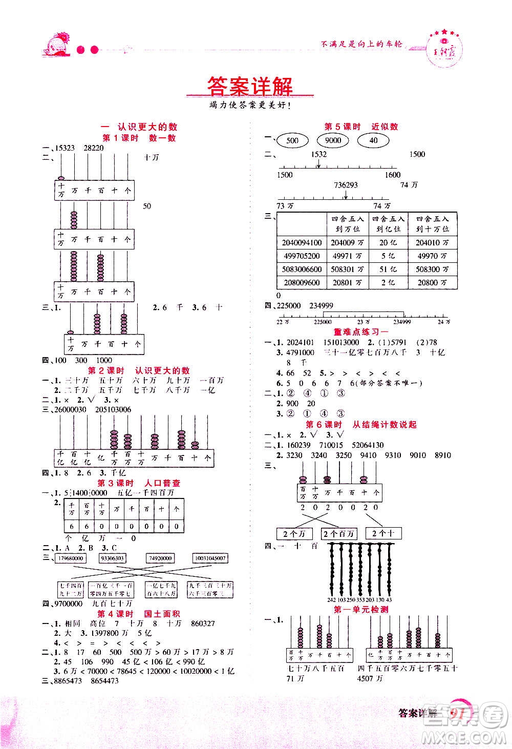 2020秋王朝霞創(chuàng)維新課堂同步優(yōu)化訓(xùn)練數(shù)學(xué)四年級上冊BS北師大版答案