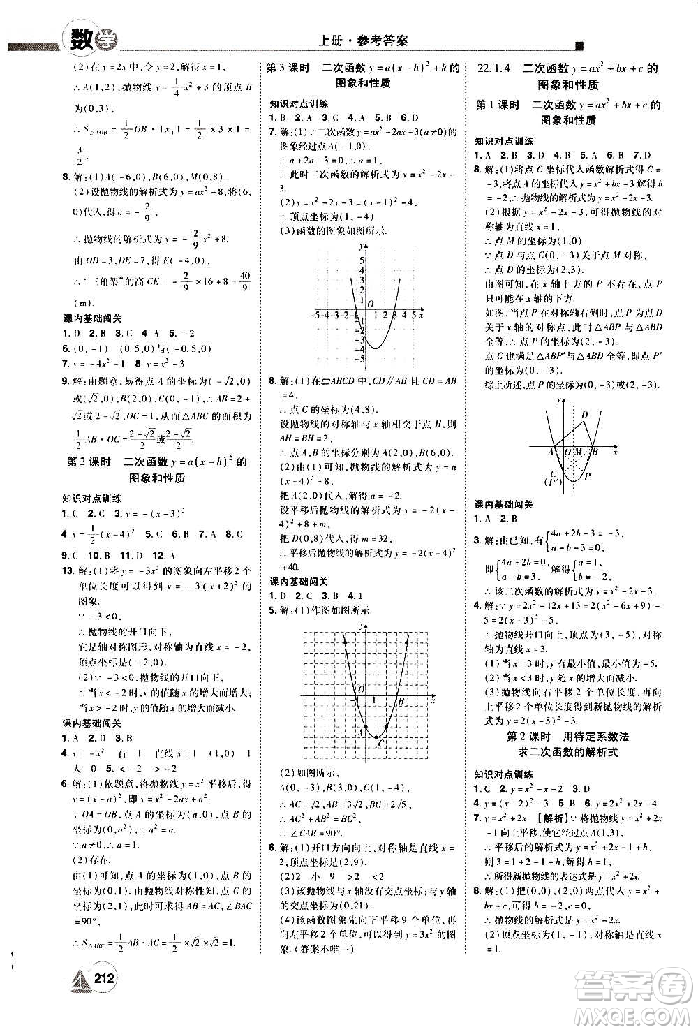 江西美術出版社2020學海風暴數(shù)學九年級上冊RJ人教版答案