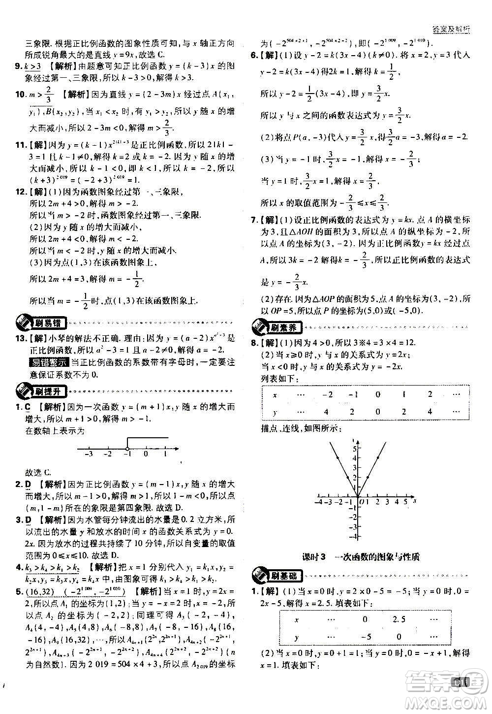 ?開明出版社2021版初中必刷題數(shù)學(xué)八年級(jí)上冊(cè)HK滬科版答案